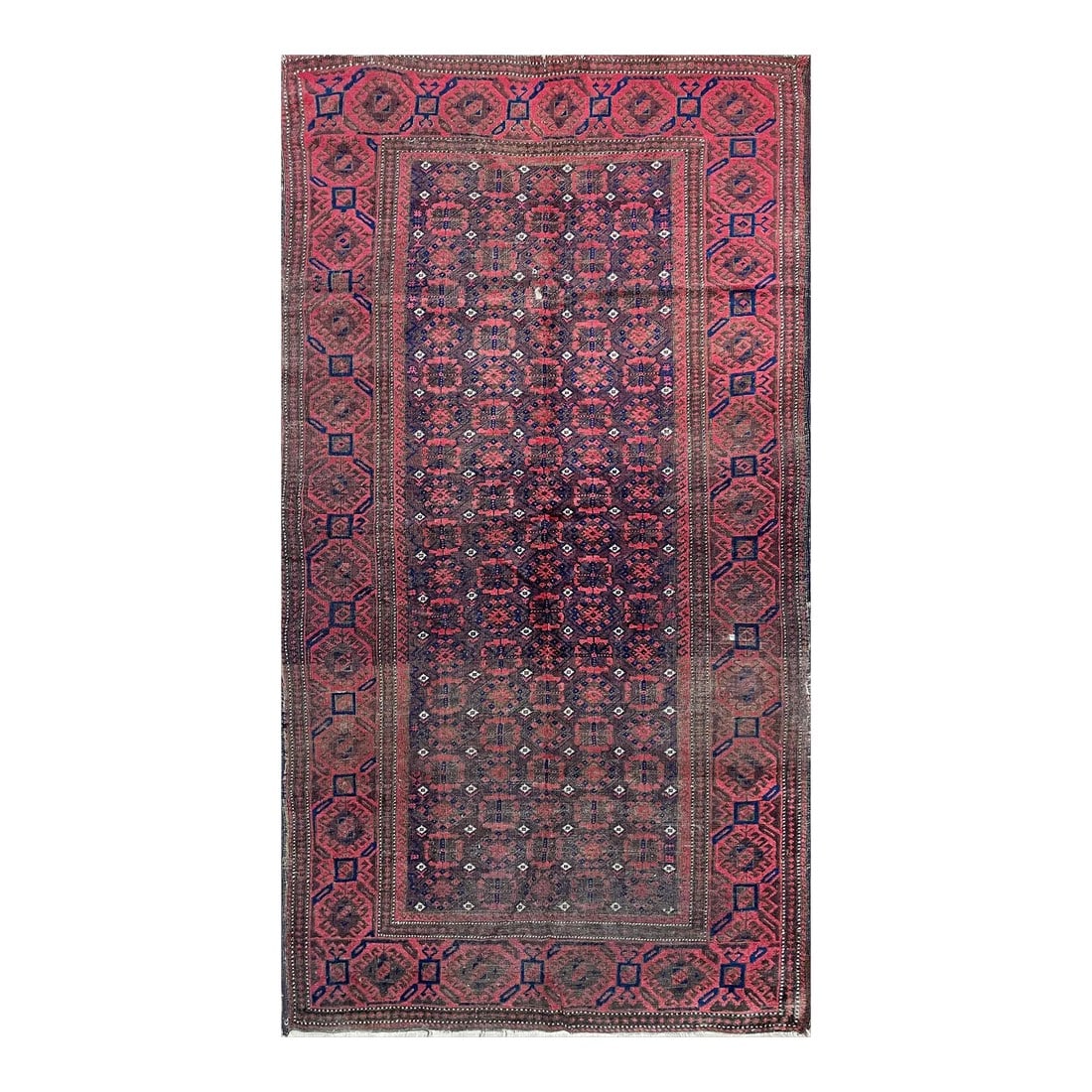 Antique Belouch Turkoman Rug, C-1900's,As Is: Experience the Timeless Elegance of a Belouch Turkoman Rug Step into a world of craftsmanship and tradition with a remarkable antique Belouch turkoman rug measuring 3'11" x 7'5", dating back to the