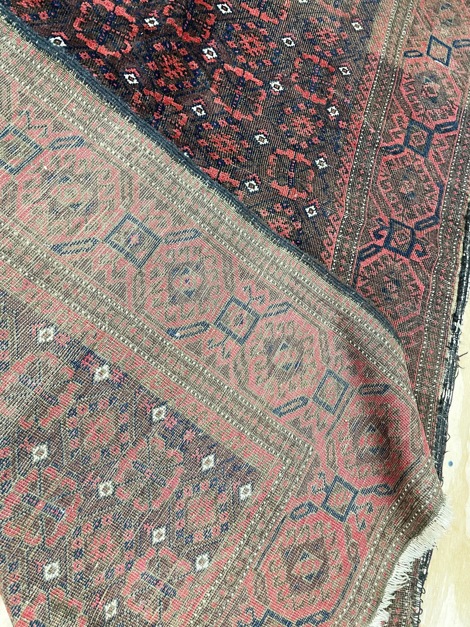 Antique Belouch Turkoman Rug, C-1900's,As Is - 4