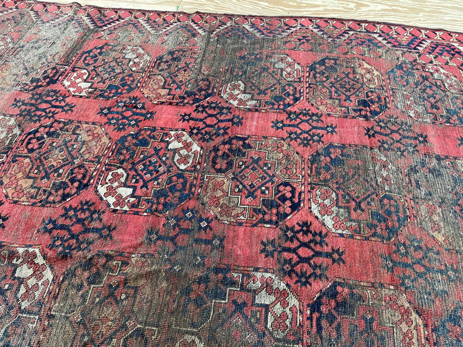 Antique Erssary Turkman Carpet, as Is - 10