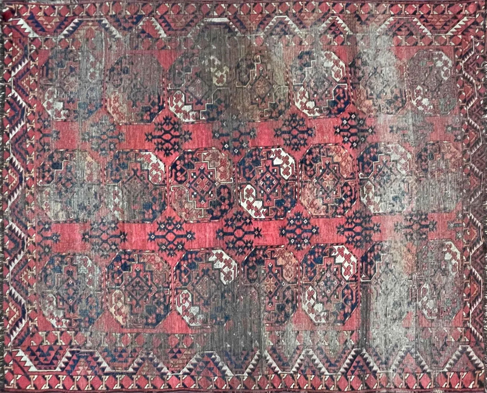Antique Erssary Turkman Carpet, as Is - 2
