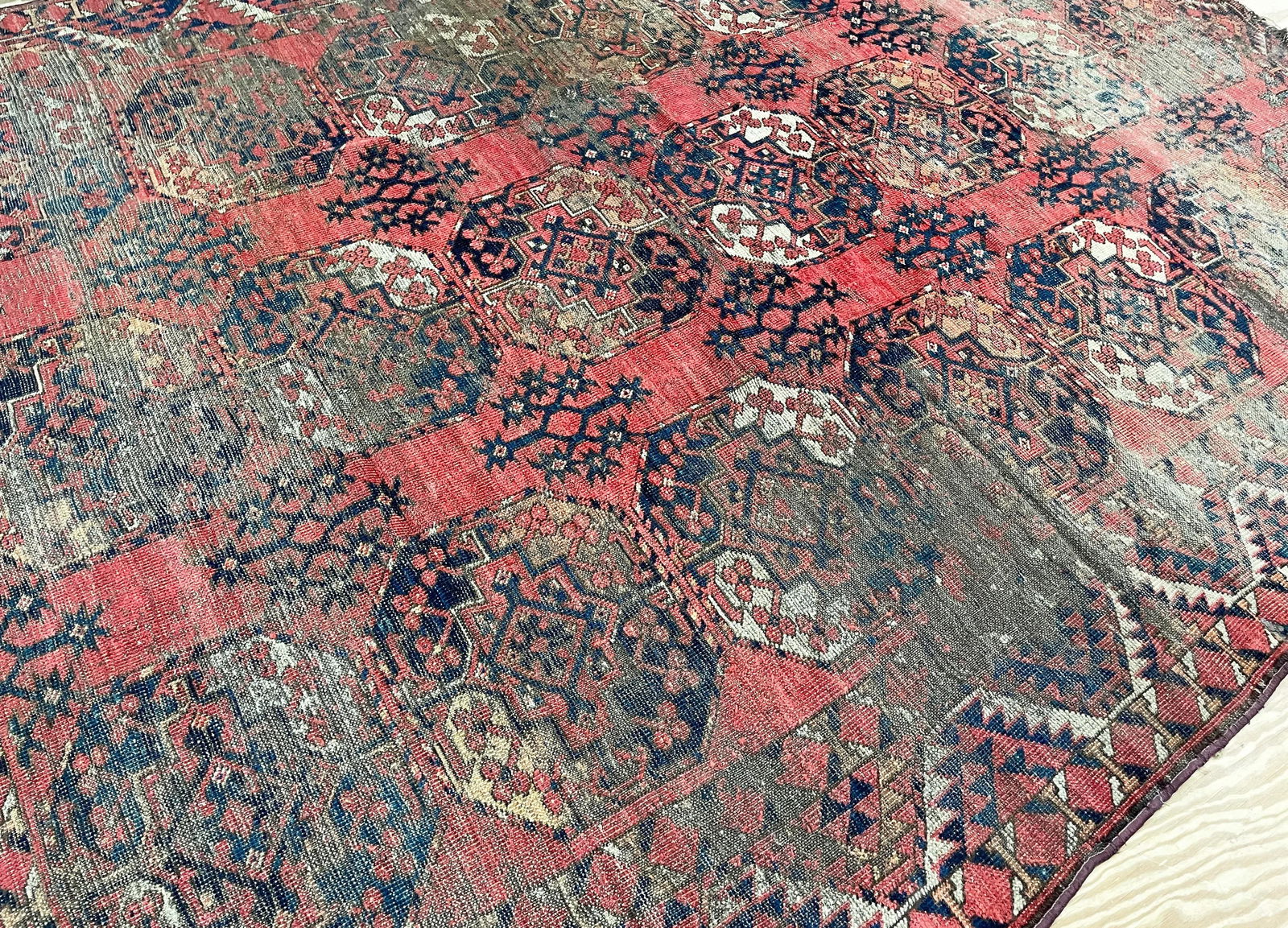 Antique Erssary Turkman Carpet, as Is - 4