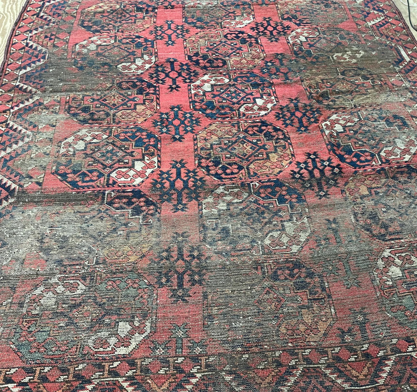 Antique Erssary Turkman Carpet, as Is - 6