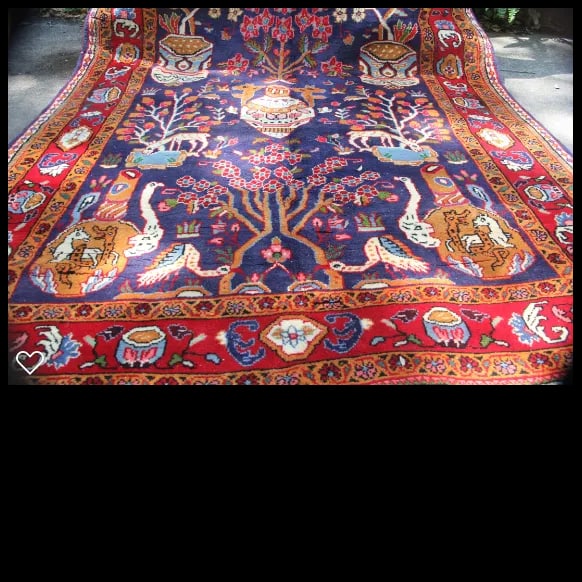 Hand-Knotted Wool Village Rug - 5' × 9' - 2