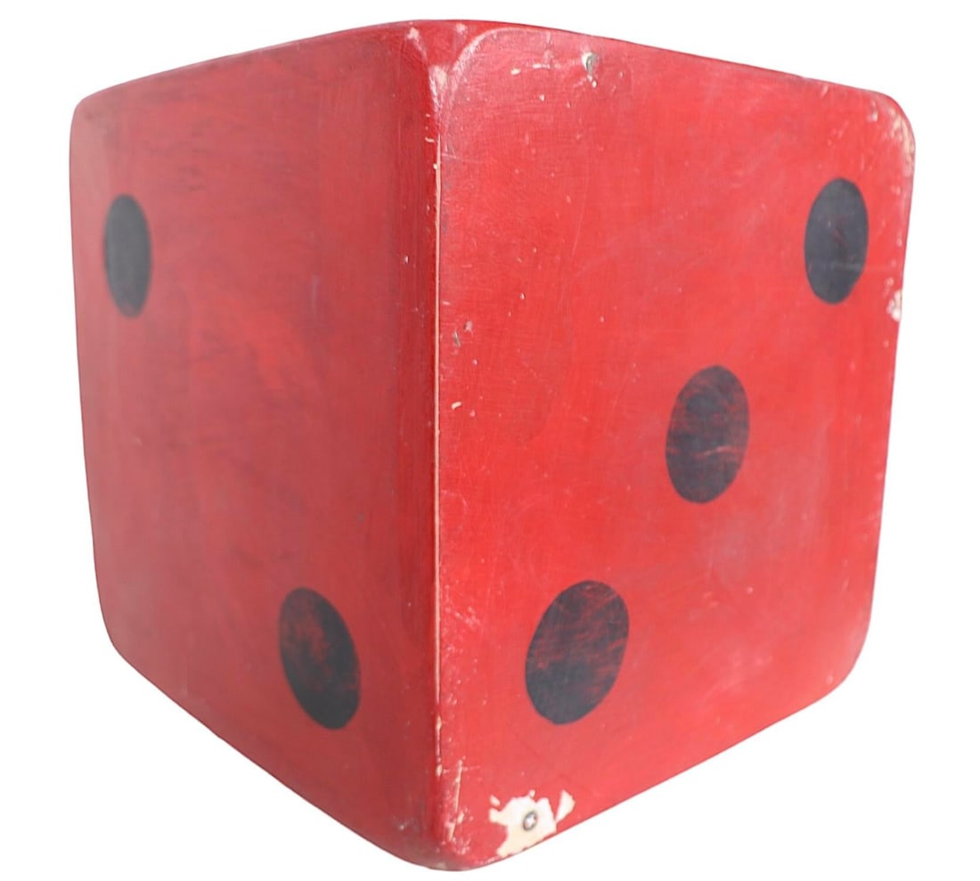 Folk Art Carnaval Dice Side Tables or Decorative Sculptural Items C 1960/80's - 11