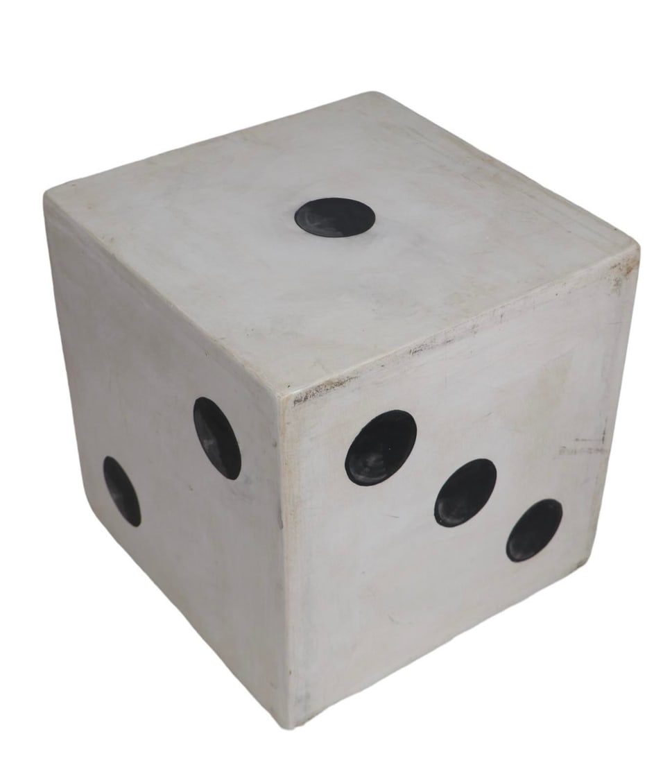 Folk Art Carnaval Dice Side Tables or Decorative Sculptural Items C 1960/80's - 2