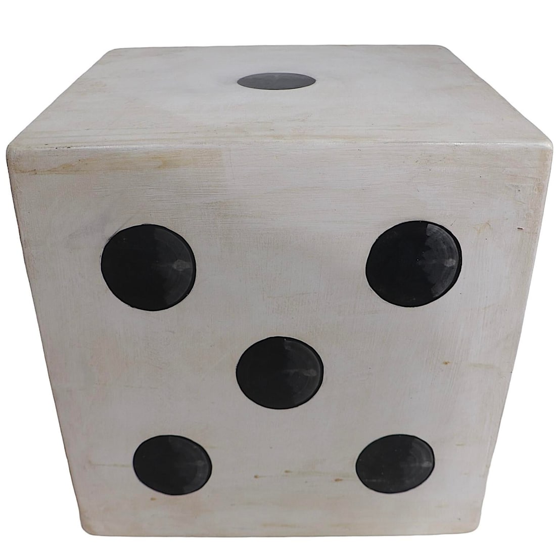 Folk Art Carnaval Dice Side Tables or Decorative Sculptural Items C 1960/80's - 4