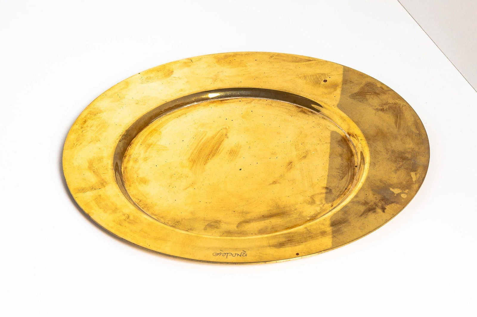 1970s Gio Ponti Brass Plate by Cleto Munari - 2