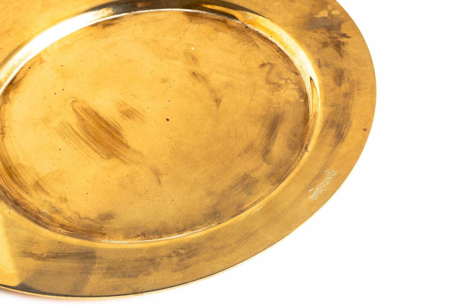 1970s Gio Ponti Brass Plate by Cleto Munari - 7