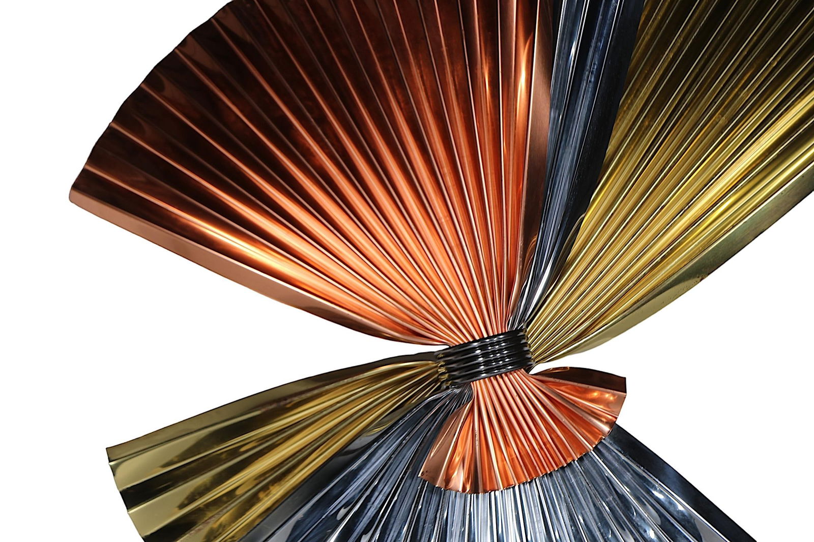 Mixed Metal Hollywood Regency Fan Sculpture by Jere 1991 - 6