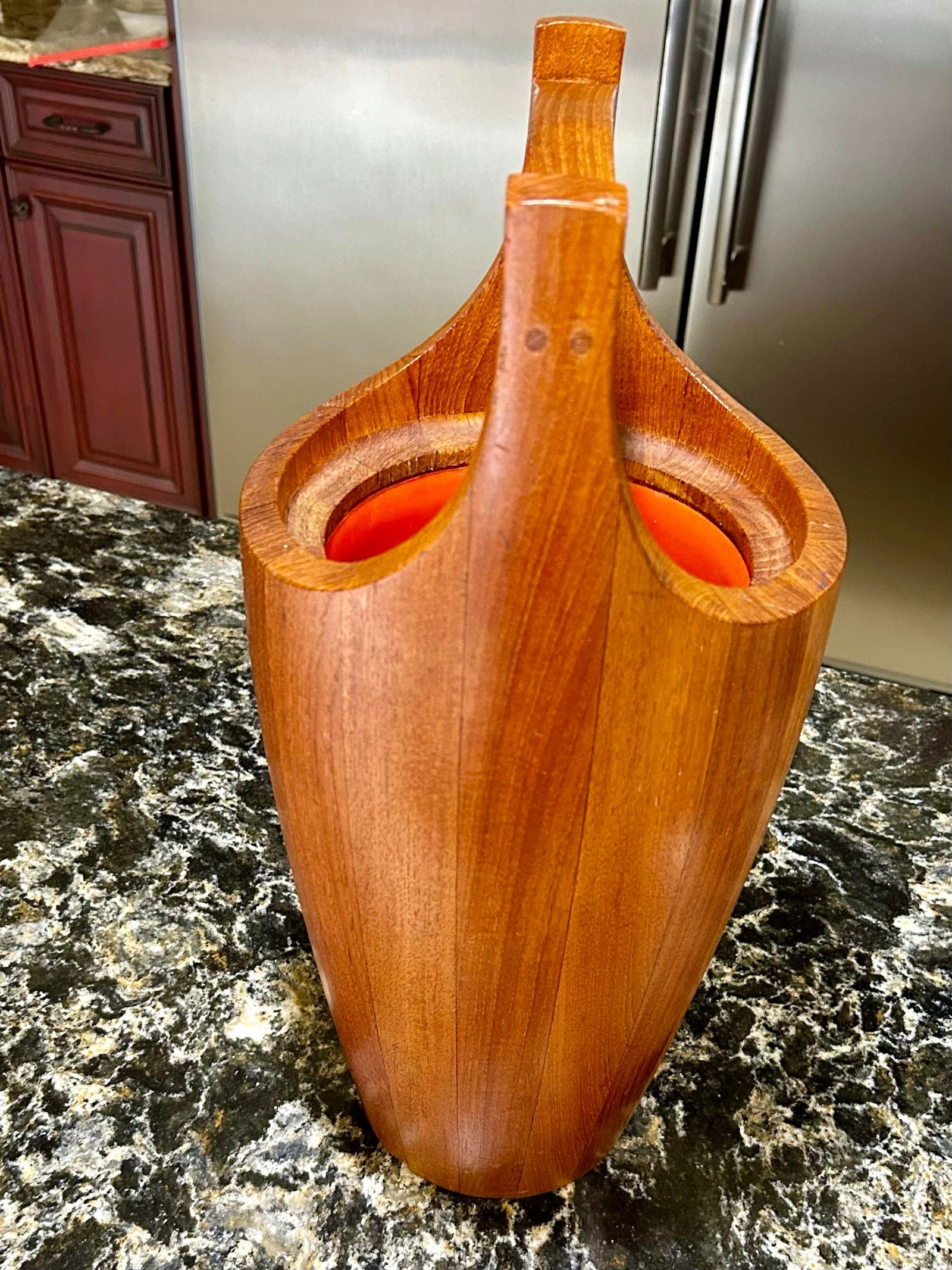 Vintage Danish Modern Stave Teak Ice Bucket/Lid, Jens Quistgaard for Dansk, 1960's, Mark #811 - 6