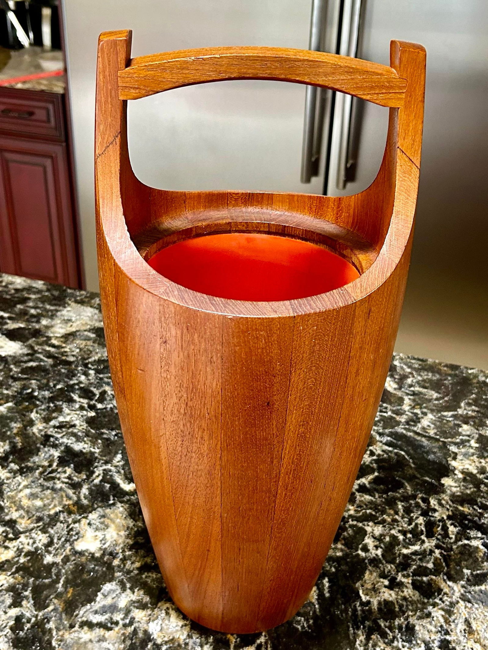 Vintage Danish Modern Stave Teak Ice Bucket/Lid, Jens Quistgaard for Dansk, 1960's, Mark #811 - 7