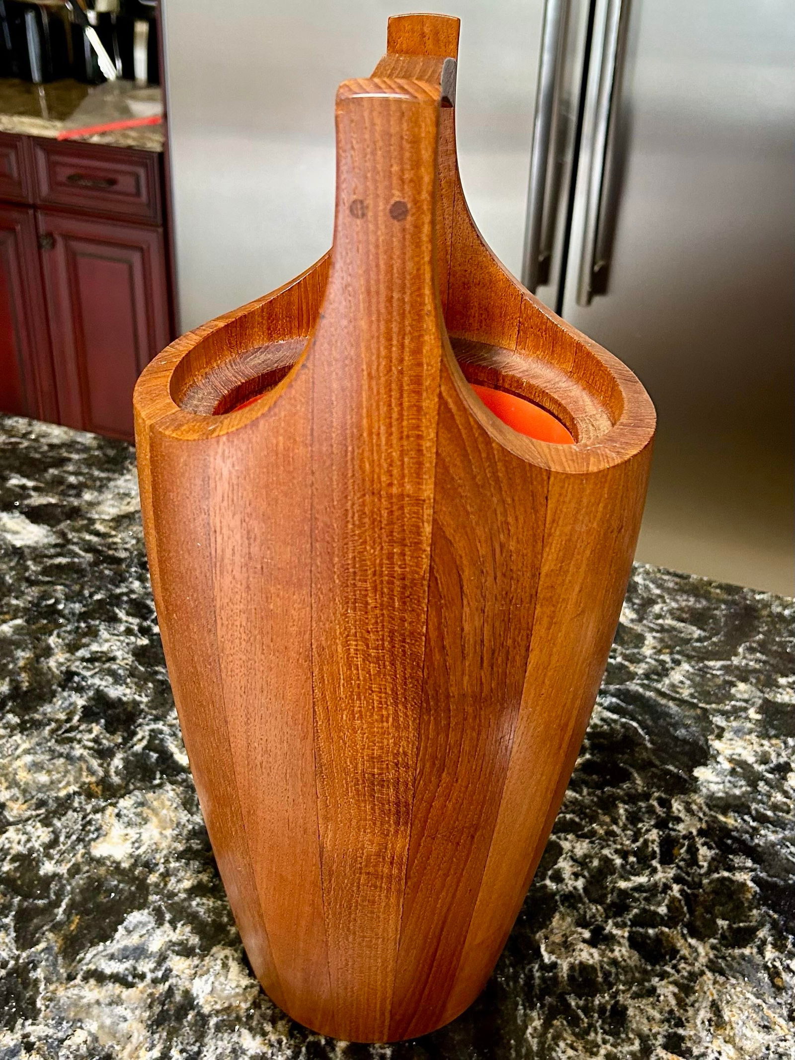 Vintage Danish Modern Stave Teak Ice Bucket/Lid, Jens Quistgaard for Dansk, 1960's, Mark #811 - 8