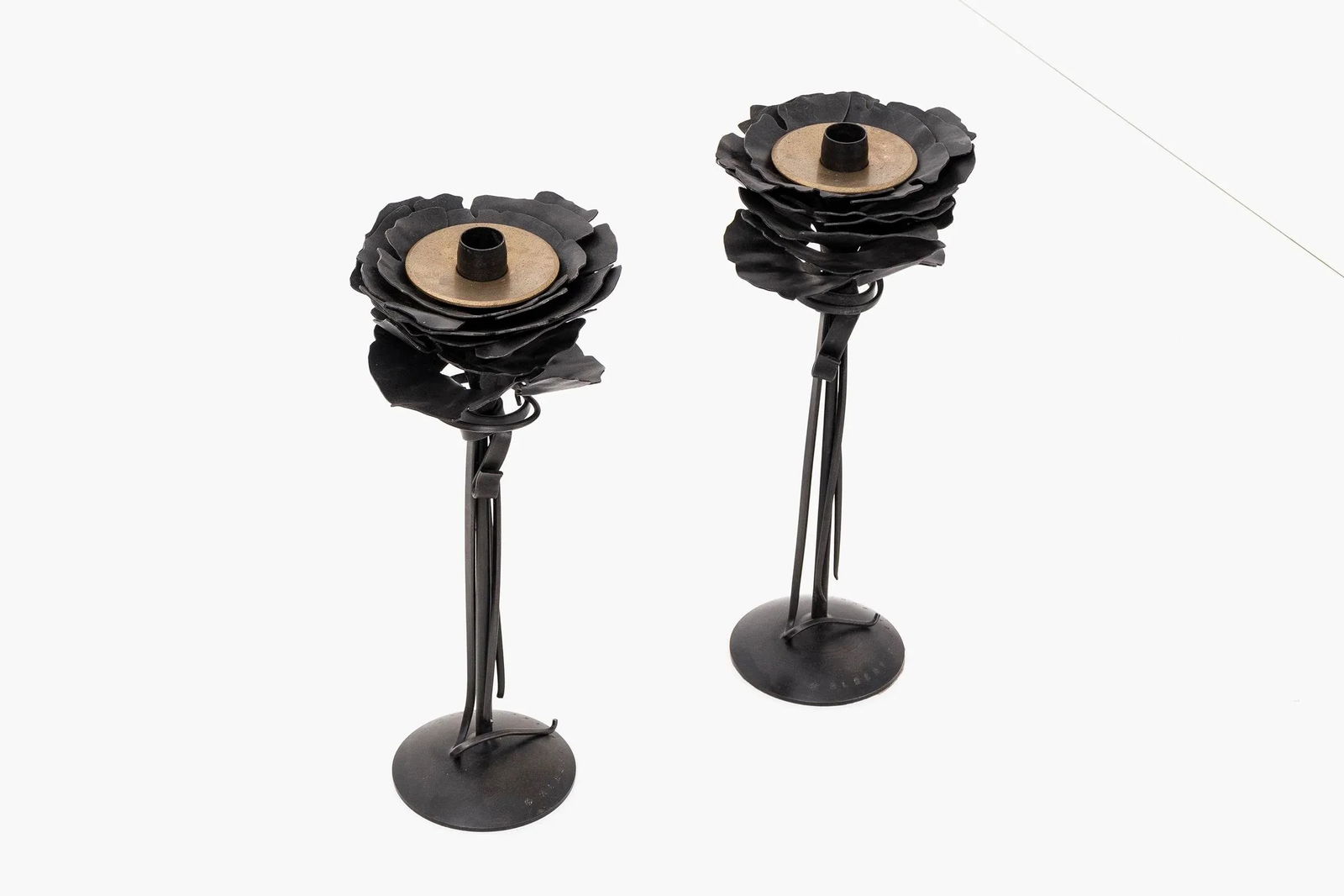 Albert Paley Blossom Candle Holders - a Pair - 2