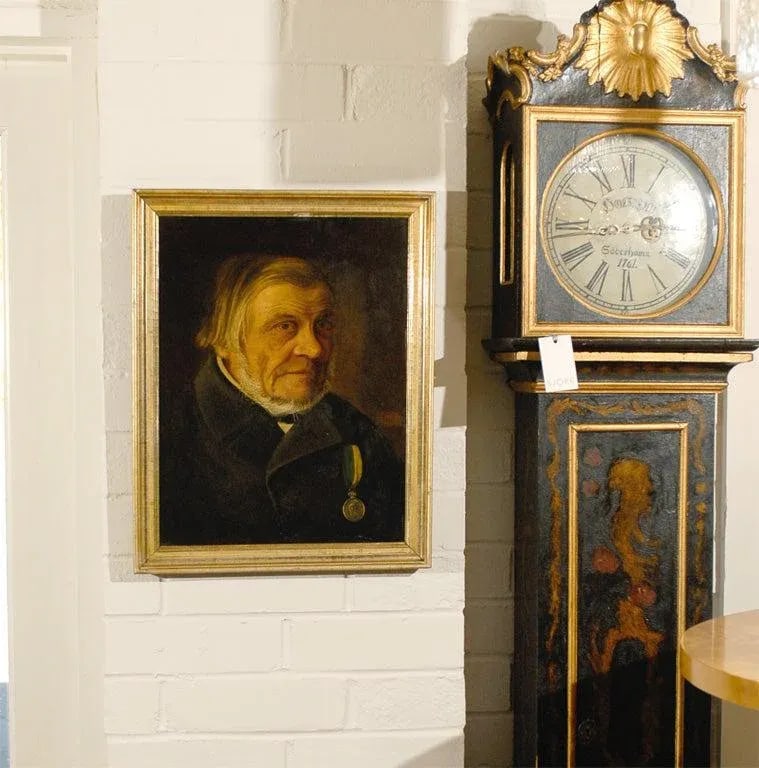 Antique Swedish Oil Portrait of Gentleman - 2
