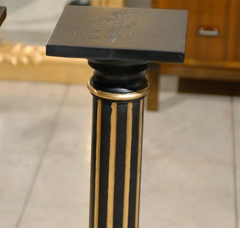 Antique Swedish Neoclassical Late Empire Pedestals - a Pair - 3