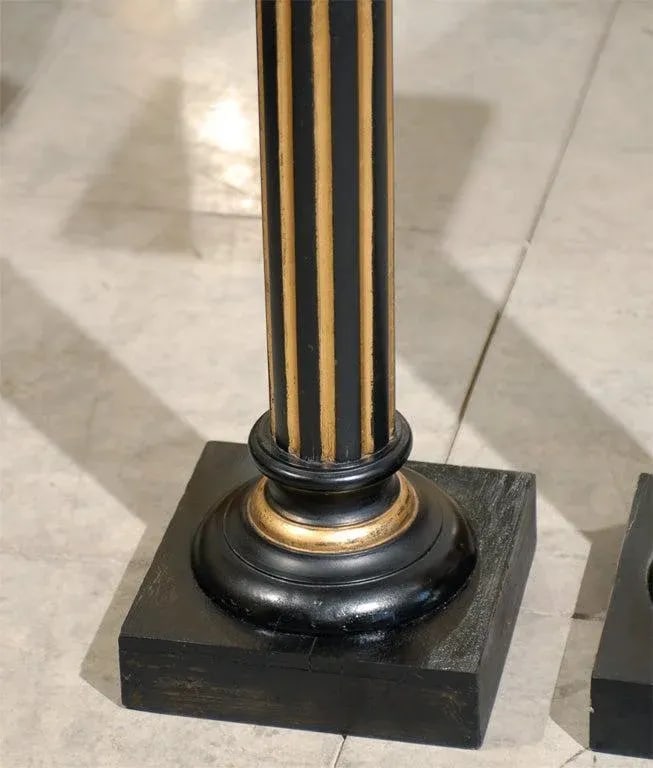 Antique Swedish Neoclassical Late Empire Pedestals - a Pair - 4