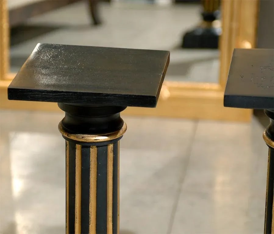 Antique Swedish Neoclassical Late Empire Pedestals - a Pair - 5