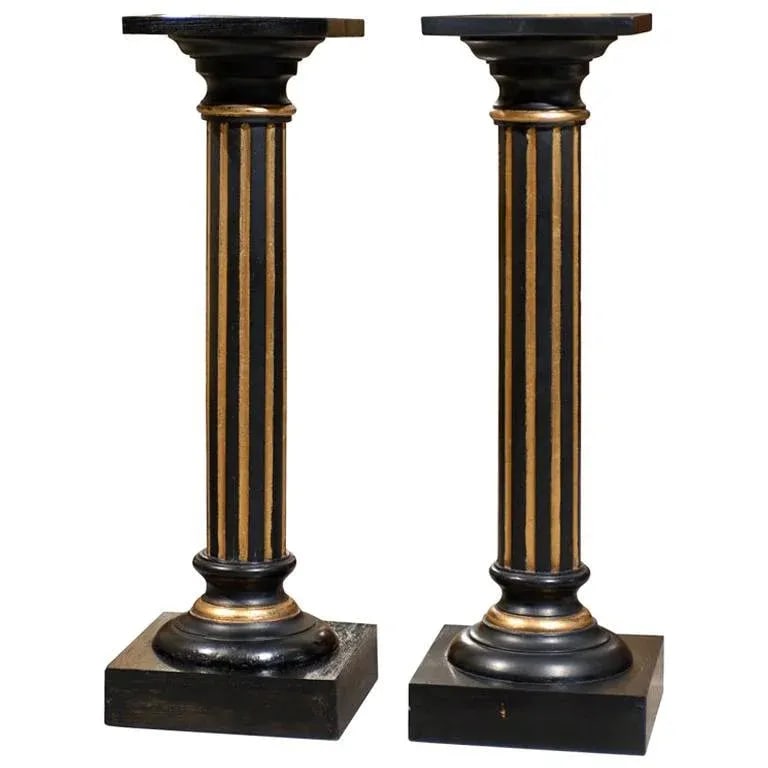 Antique Swedish Neoclassical Late Empire Pedestals - a Pair - 8