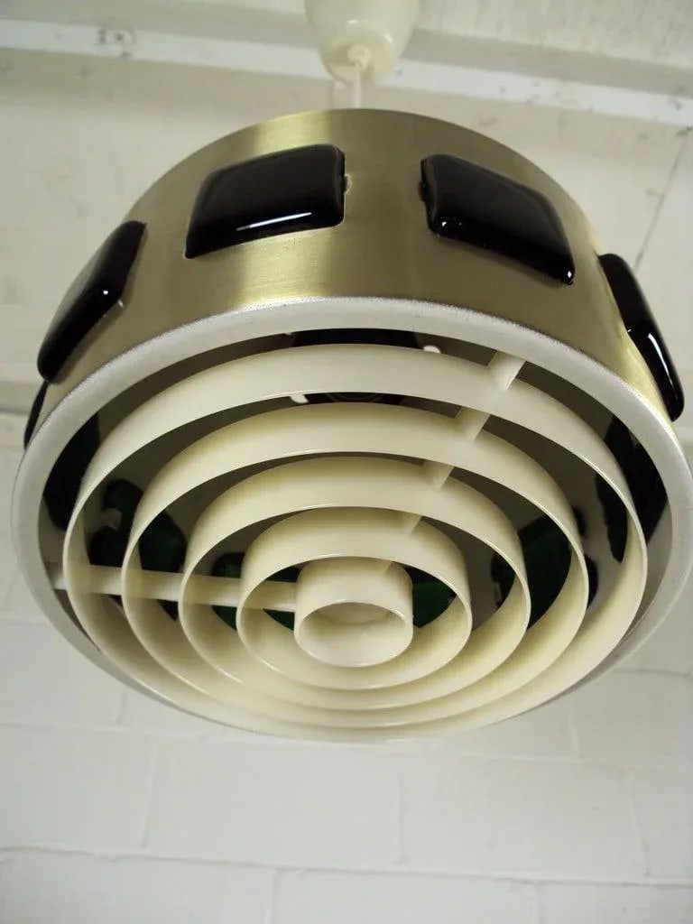 Mid-Century Modern Swedish Spun Aluminum Pendant by Erik Hoglund And - 6