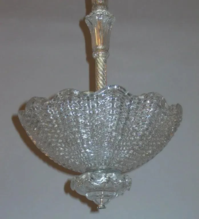 Swedish Orrefors Crystal Pendant Chandelier by Vicke Lindstrand - 3