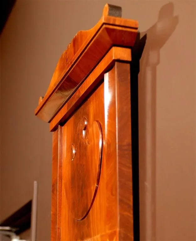 Mid 19th Century Swedish Karl Johan, Biedermeier Crotch Mahogany Mirror - 7