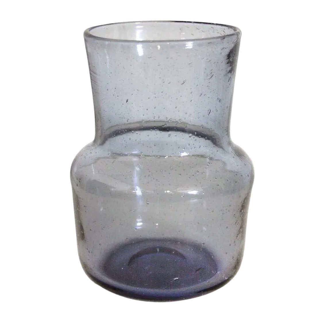 Vintage Erik Höglund Signed Art Glass Vase for Boda C. 1960s: Vintage Swedish Bubble Glass Vase by Erik Hoglund for Boda (1932 - 1998). Slate blue/gray glass. Some of the original label still attached. Engraved on bottom: "H 895/160." Condition: