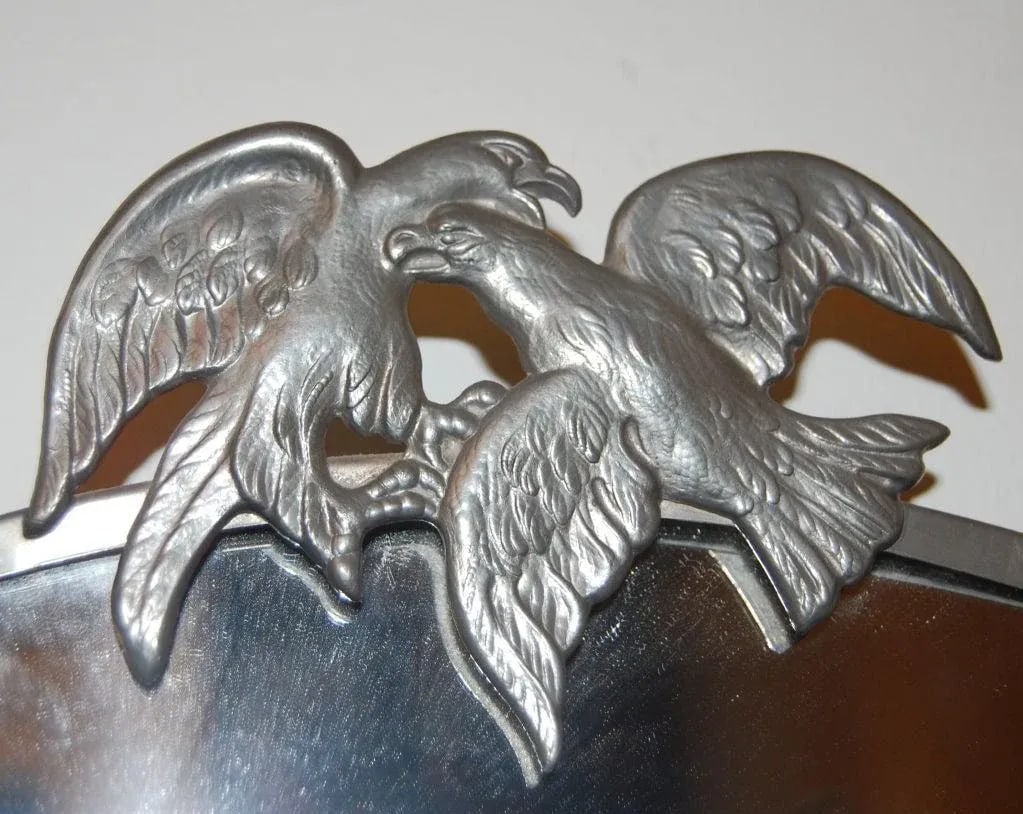 Vintage Swedish Pewter Eagle Mirror and Sconces by Svenskt Tenn - 5