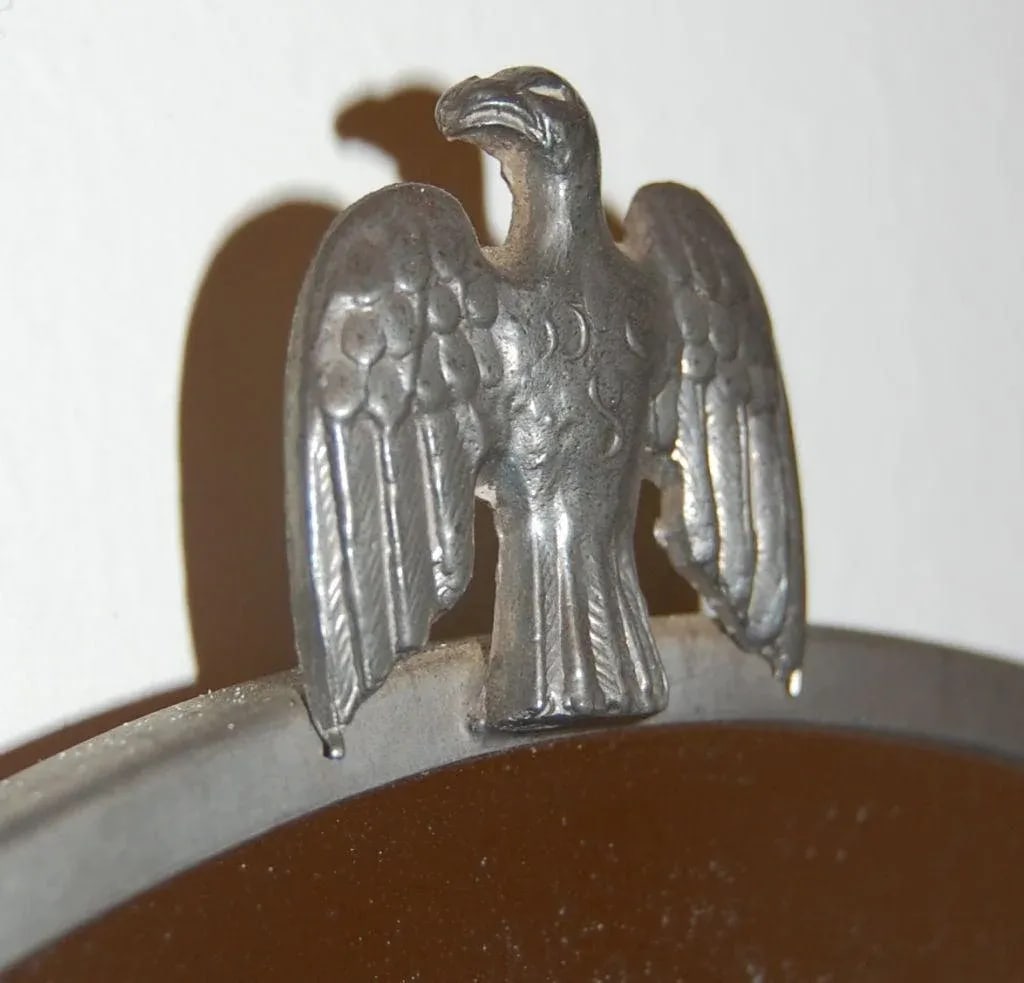 Vintage Swedish Pewter Eagle Mirror and Sconces by Svenskt Tenn - 7