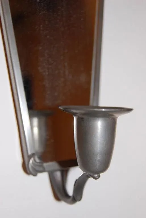 Vintage Swedish Pewter Eagle Mirror and Sconces by Svenskt Tenn - 8