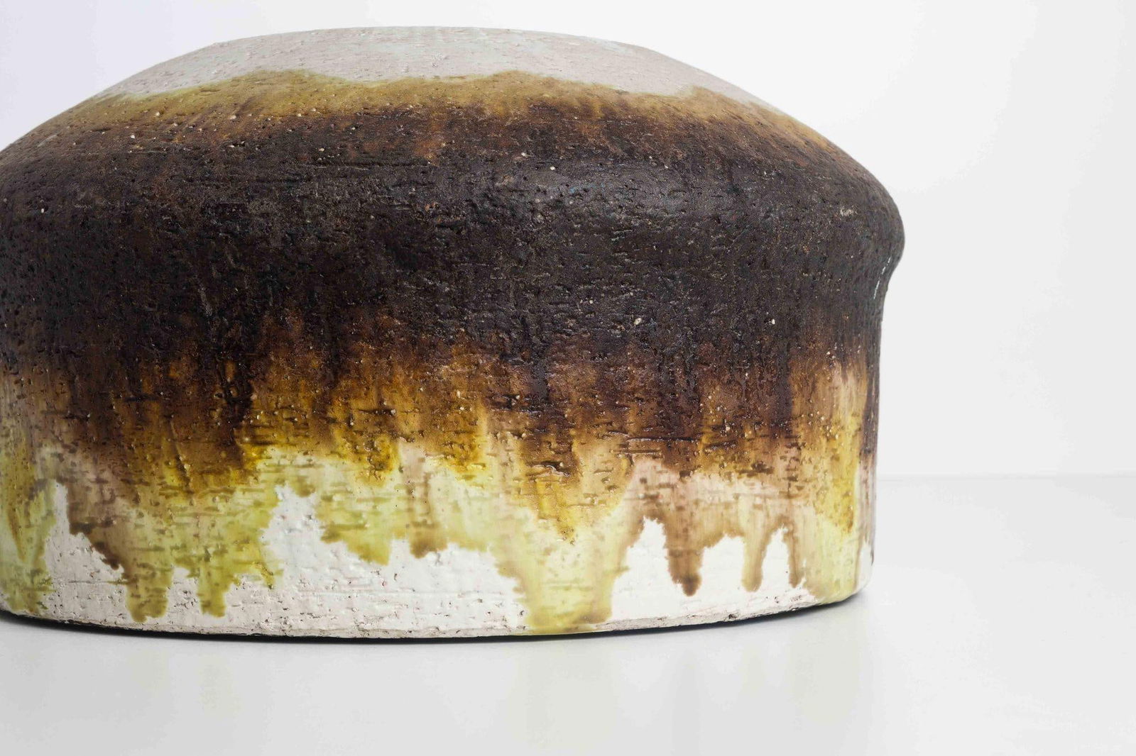 Fantoni for Raymor Vase With Graduated Color Drip Glaze Design - 2