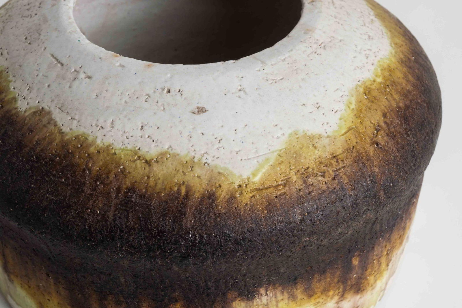 Fantoni for Raymor Vase With Graduated Color Drip Glaze Design - 6