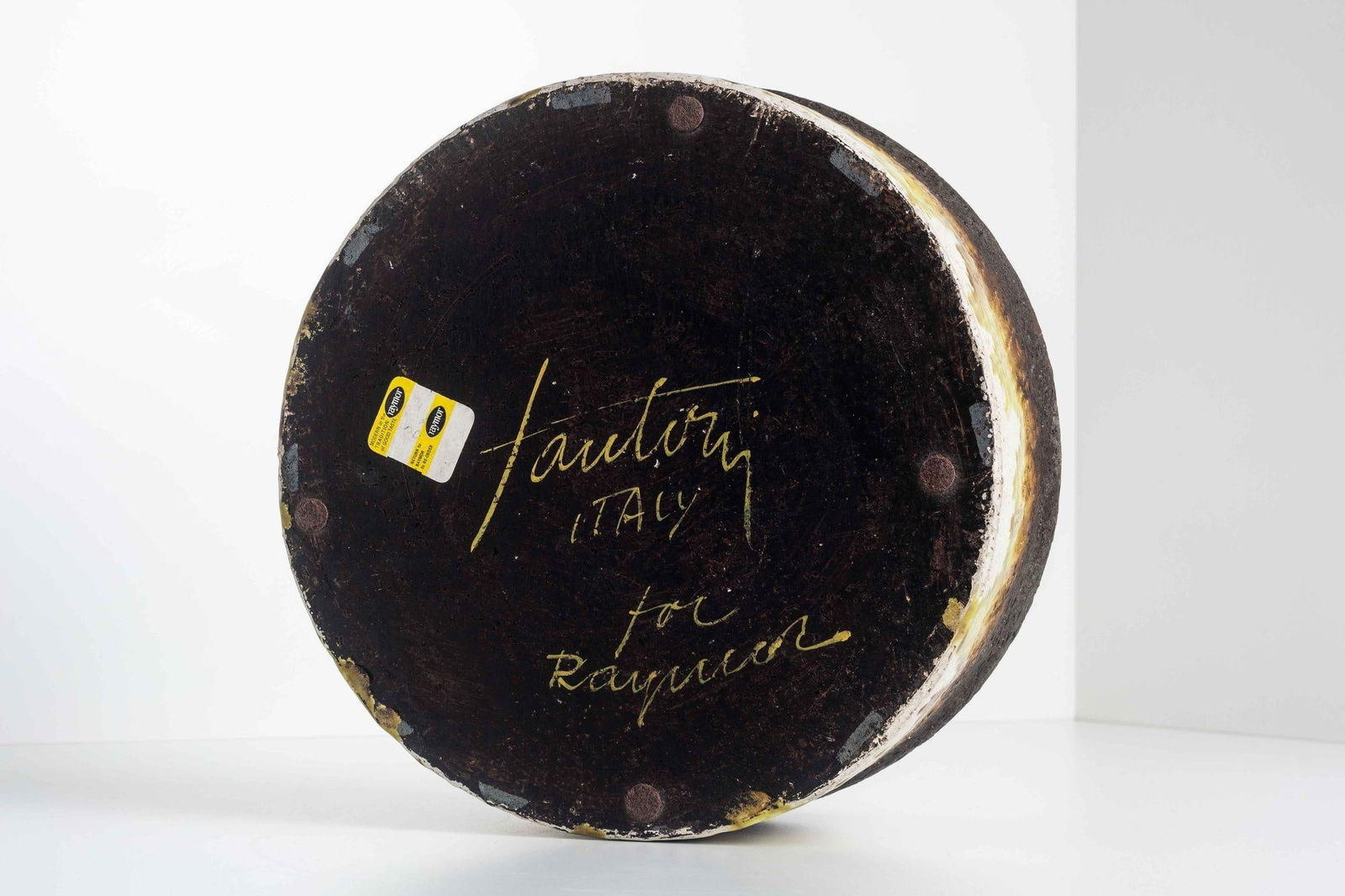 Fantoni for Raymor Vase With Graduated Color Drip Glaze Design - 9