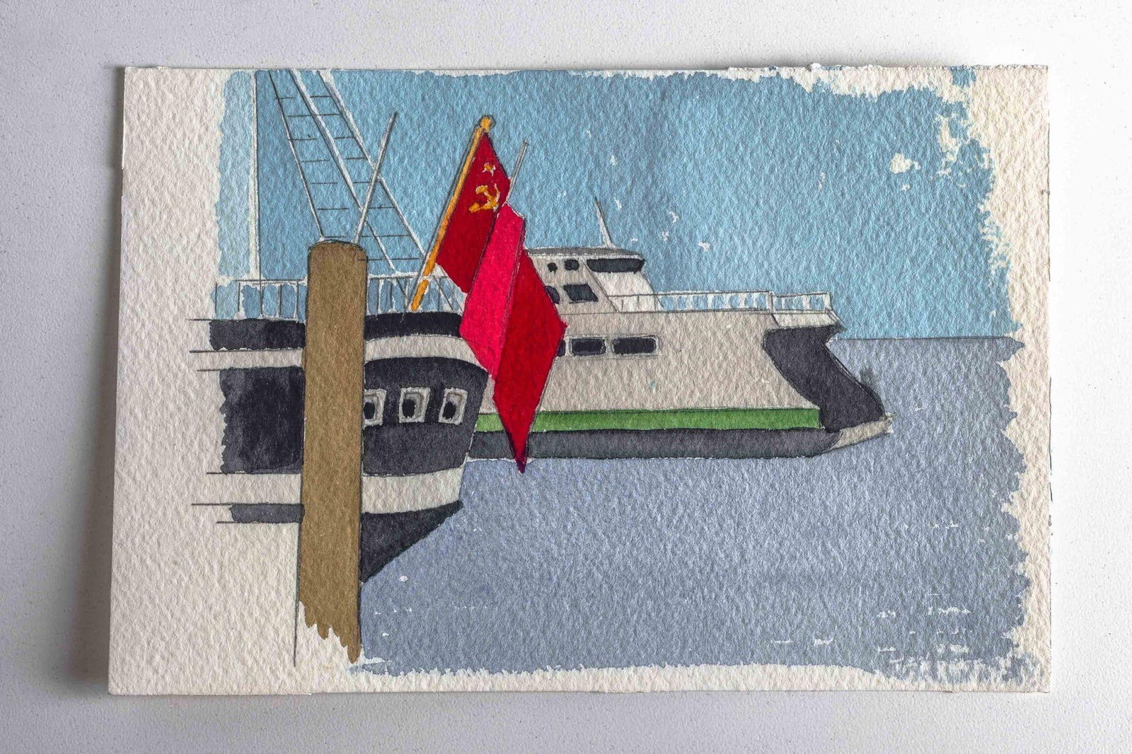 1970s Robert Hermann Set of Three Nautical Paintings - 3