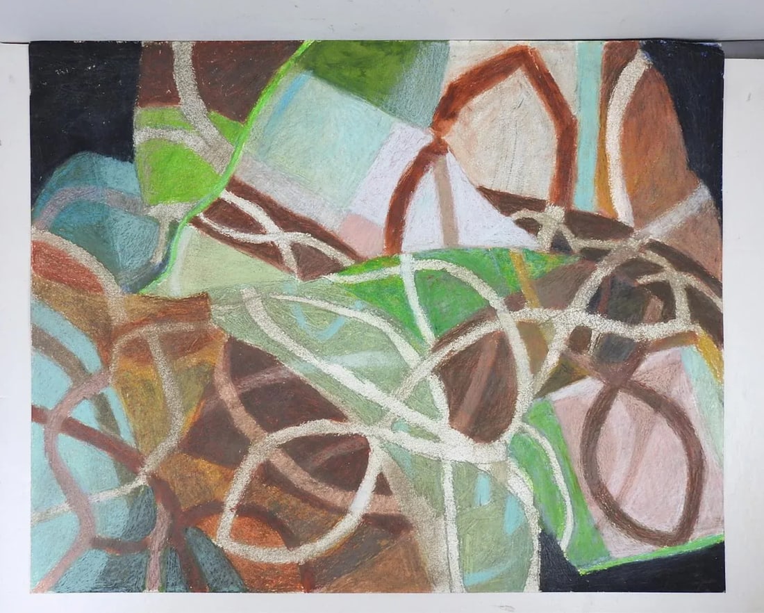 Late 20th Century Mixed Media Abstract Painting - 6