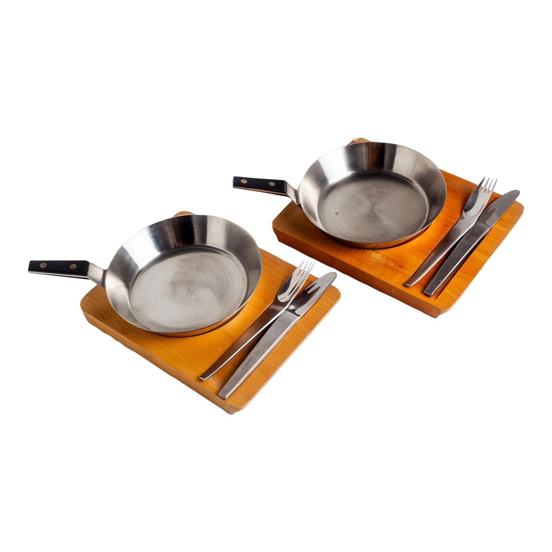 Carl Aubock Tableware Service Tray and Skillet for Two With Amboss 2060 Flatware (1 of 8)