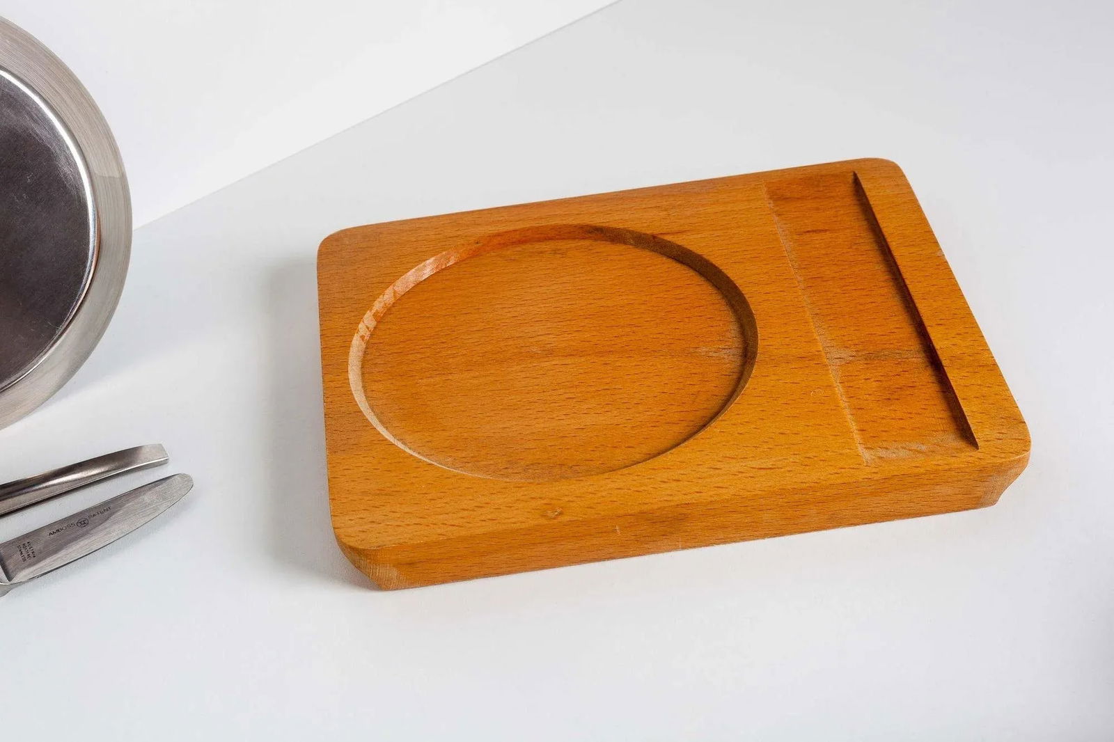 Carl Aubock Tableware Service Tray and Skillet for Two With Amboss 2060 Flatware - 5