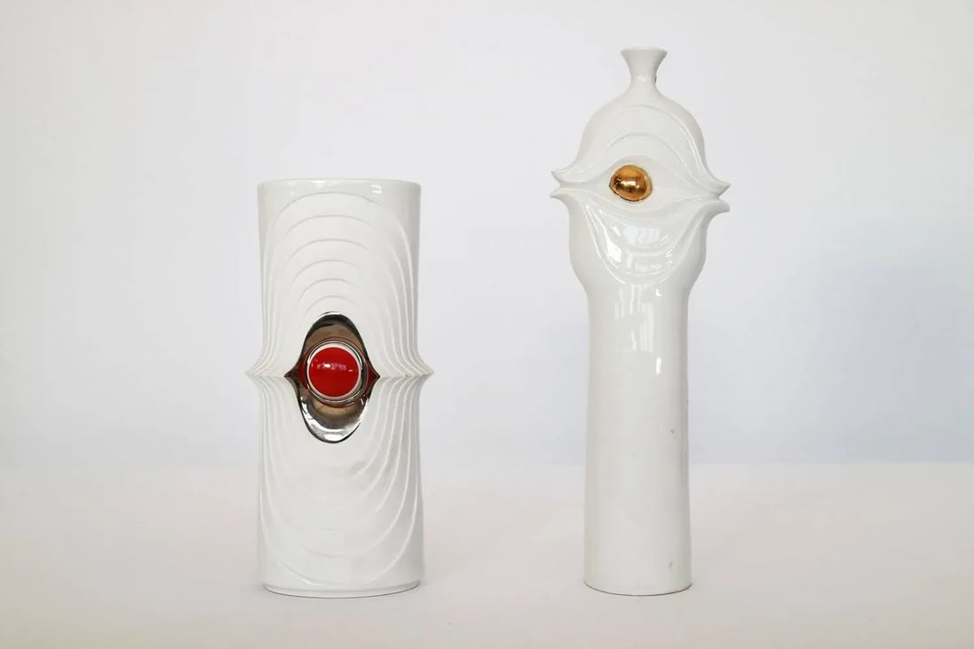 Vintage Rosenthal White Ceramic Vase - 2