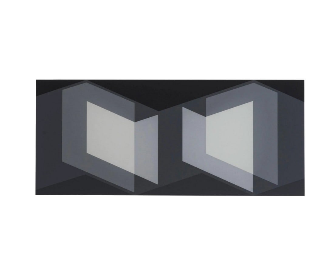 1970s Mid-Century Modern Josef Albers Diptych Silkscreen No. 7 (1 of 6)