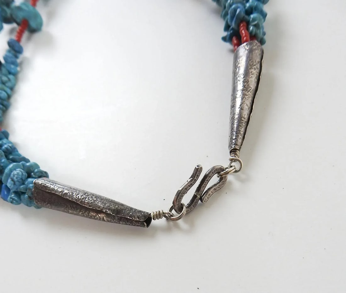 Late 20th Century Artist Studio Turquoise Sterling Silver Necklace & Earrings - 10