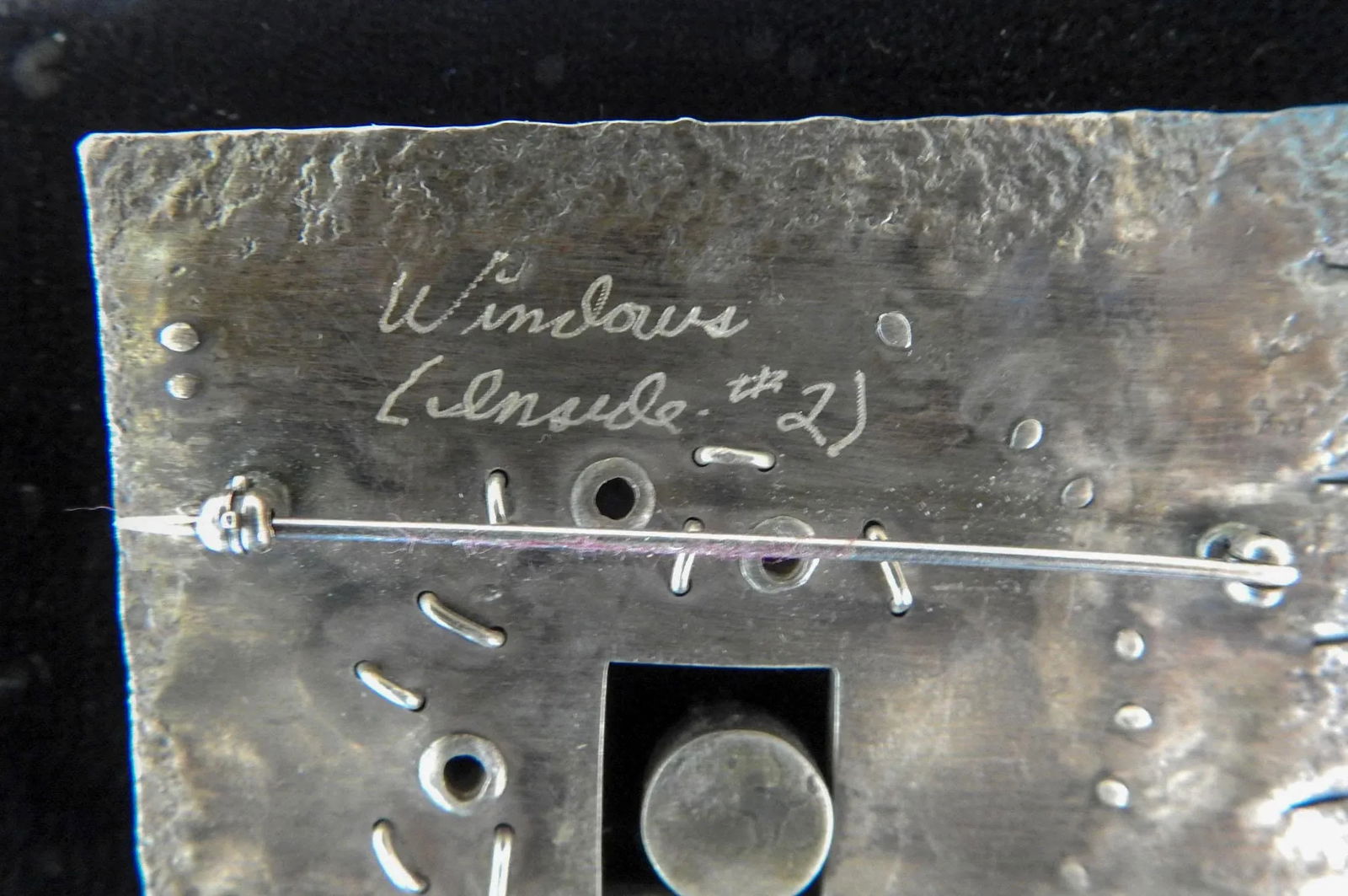 1991 Large Sculptural Sterling and Copper Opal Studio Brooch - 5