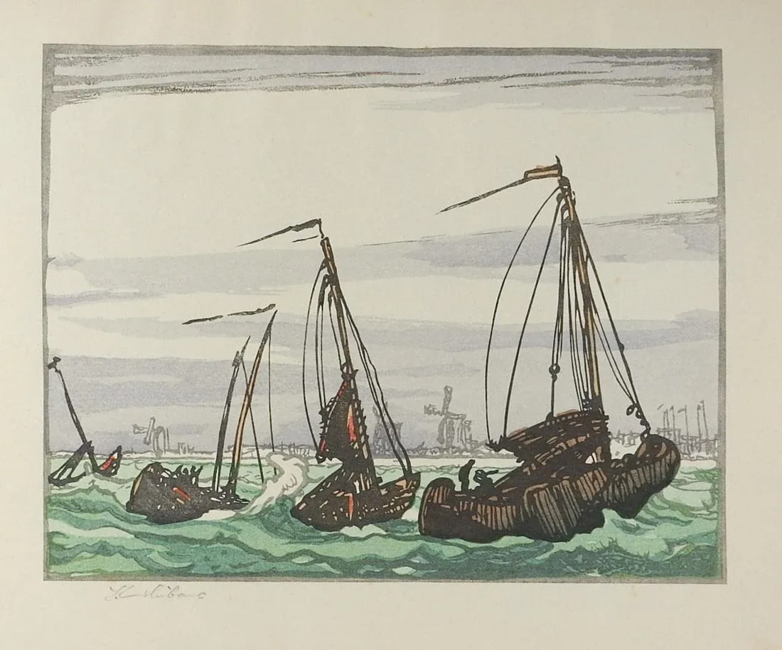 Vintage 1924 Urushibara 10 Woodcuts After Brangwyn - 5