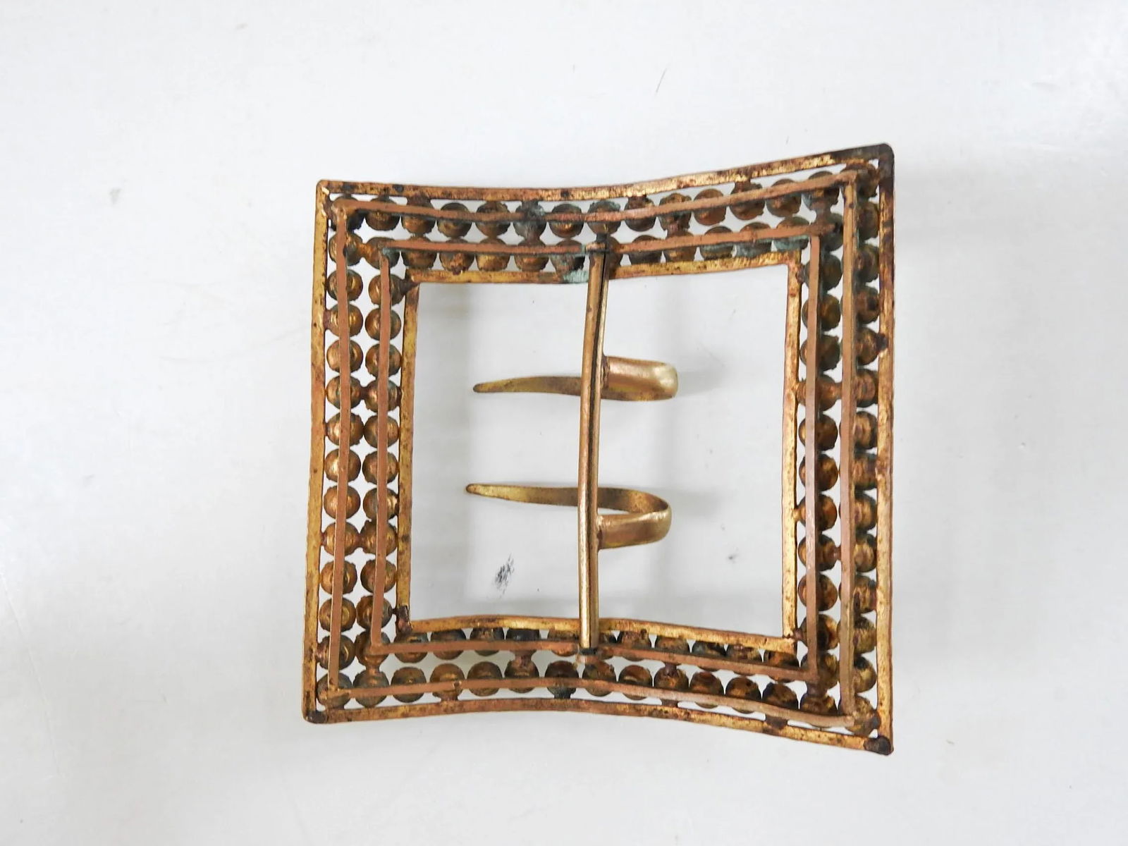 Large Antique Rhinestone Belle Epoque Belt Sash Buckle - 3