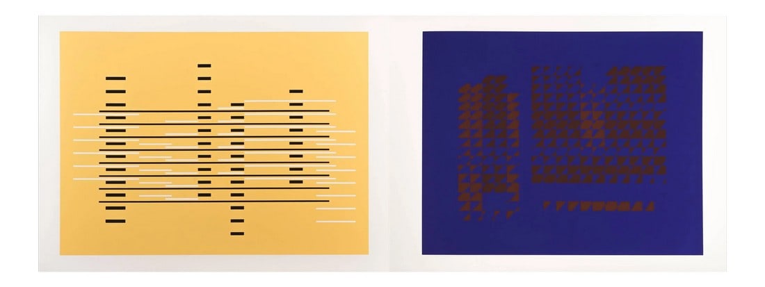 Josef Albers "Formulation : Articulation" Portfolio Ii, Folder 15: JOSEF ALBERS (1888 – 1976) "Formulation : Articulation" Portfolio II, Folder 15 Screen-printed geometric composition printed by Ives Stillman, Inc., New Haven, CT. From the set of 127