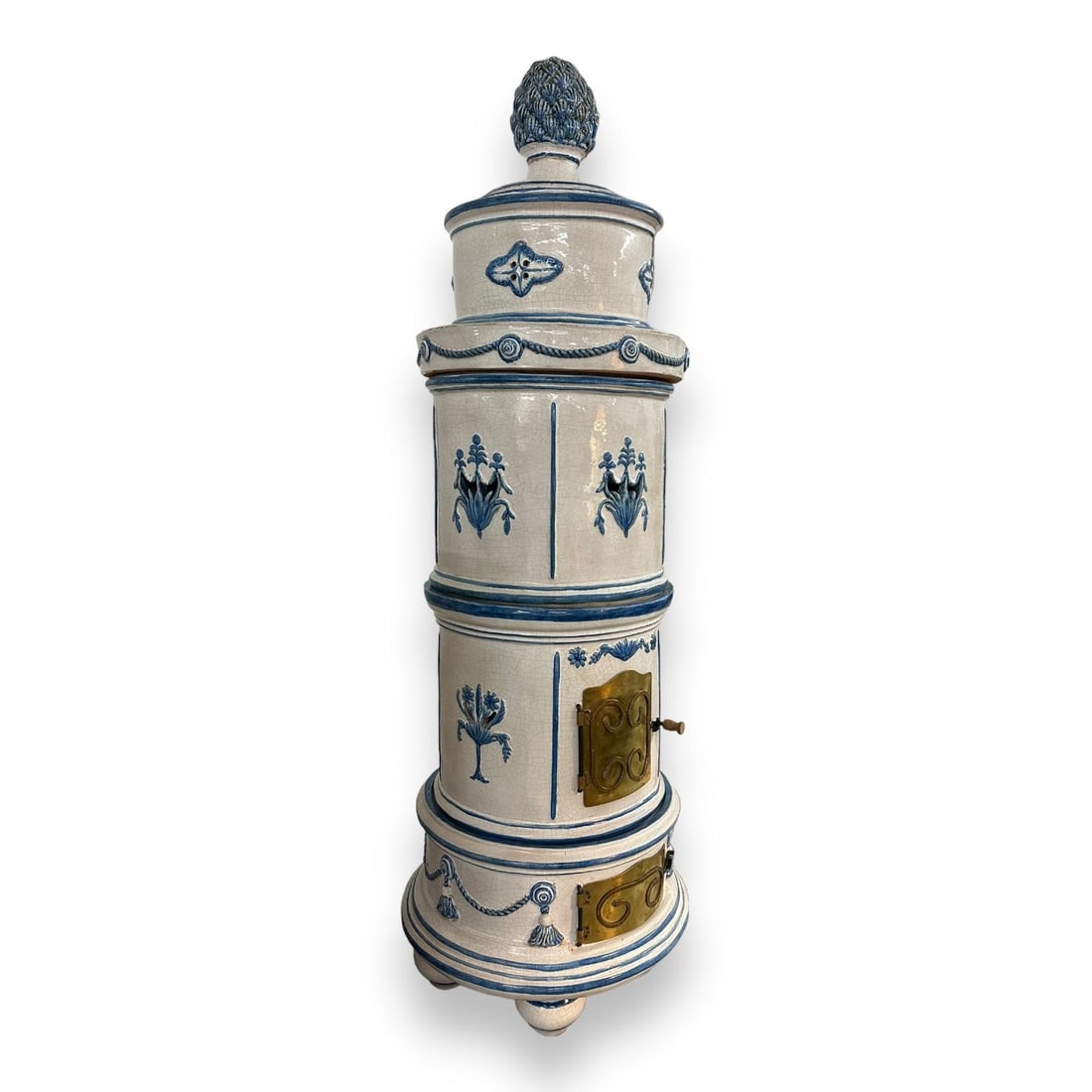 Italian Majolica Glazed Terra Cotta Stove - 4