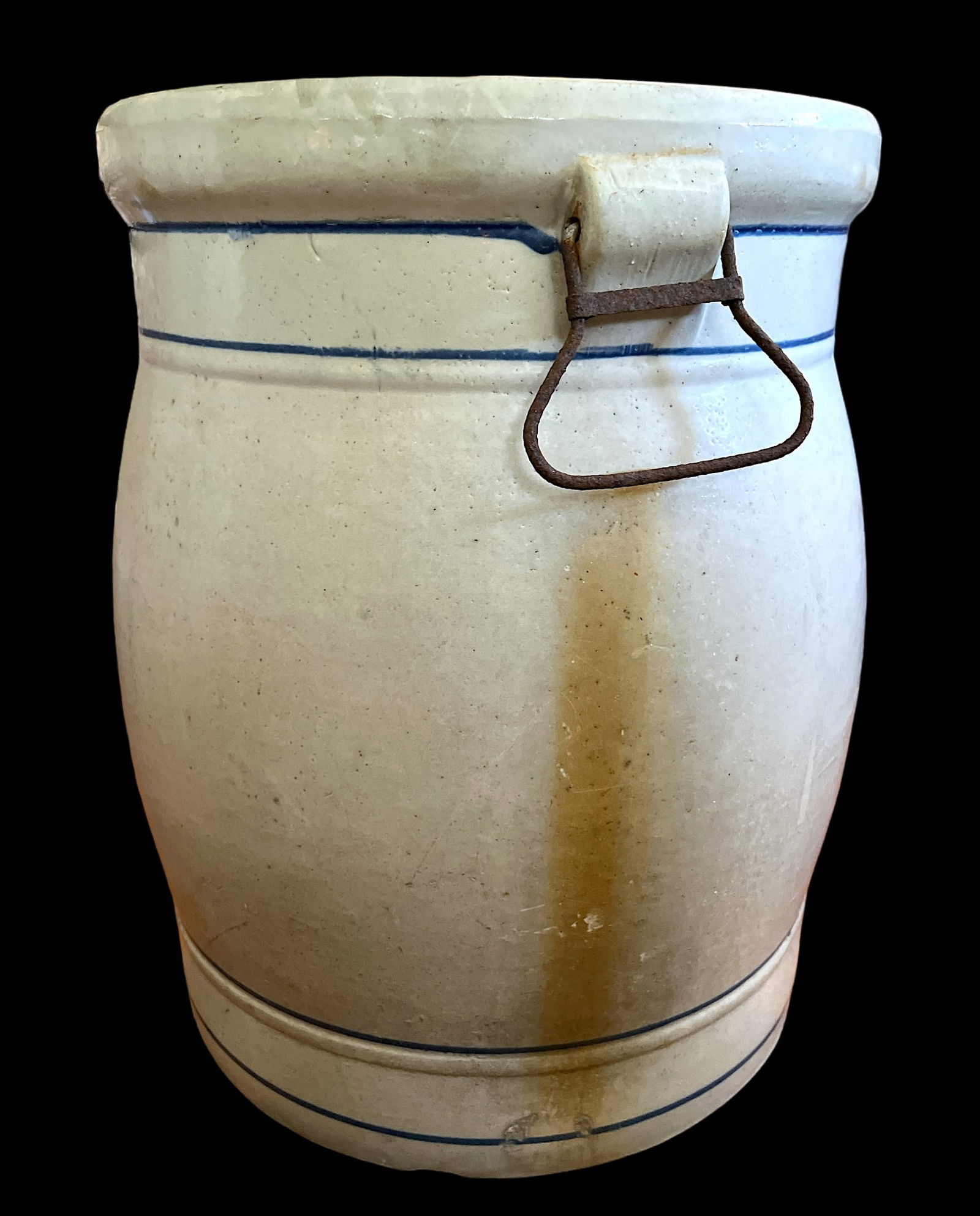 Antique Primitive 10 Gallon Red Wing Pottery Union Stoneware Water Cooler - 3