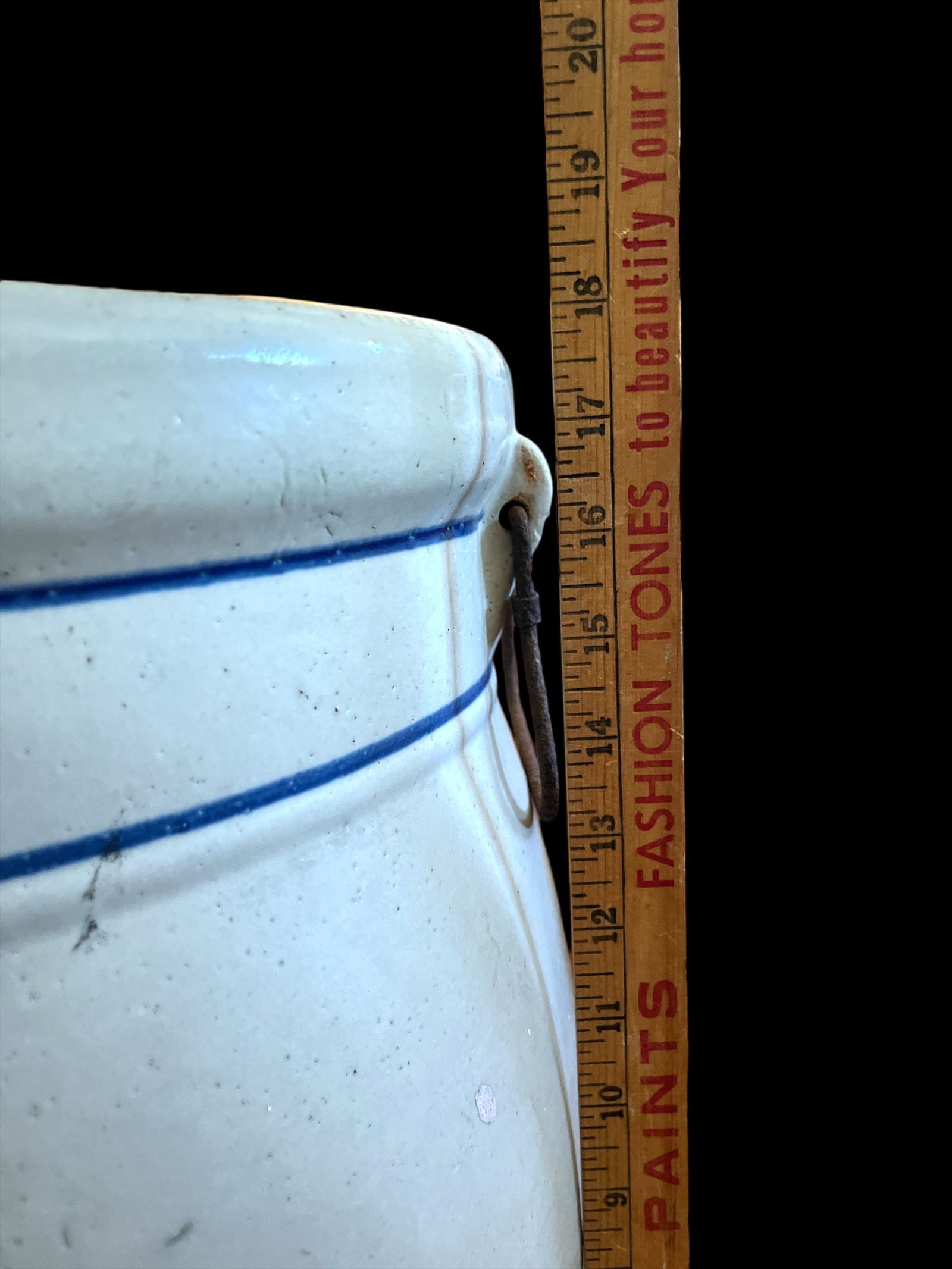 Antique Primitive 10 Gallon Red Wing Pottery Union Stoneware Water Cooler - 8