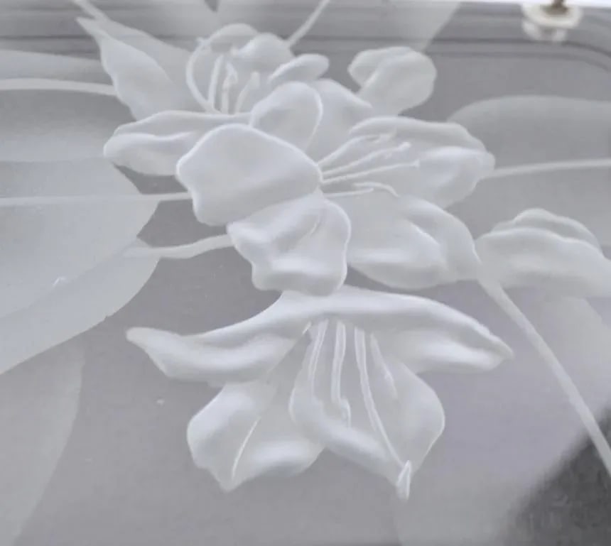 1940s Dorothy Thorpe Etched Glass and Lucite Tray - 4