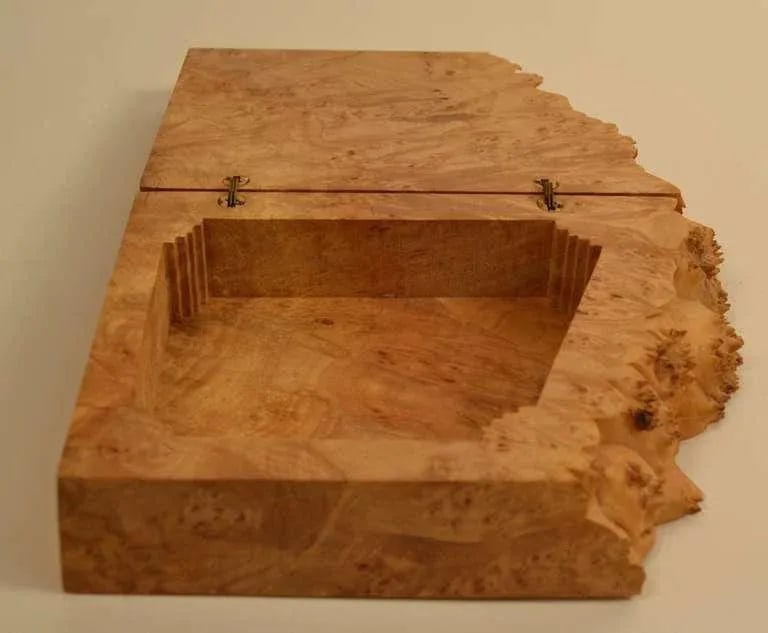 Michael Elkan Hinged Burl Jewelry Box - 4