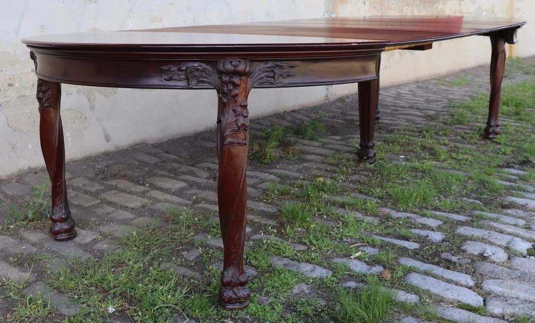 Art Nouveau Round Banquet Dining Table After Majorelle - 10