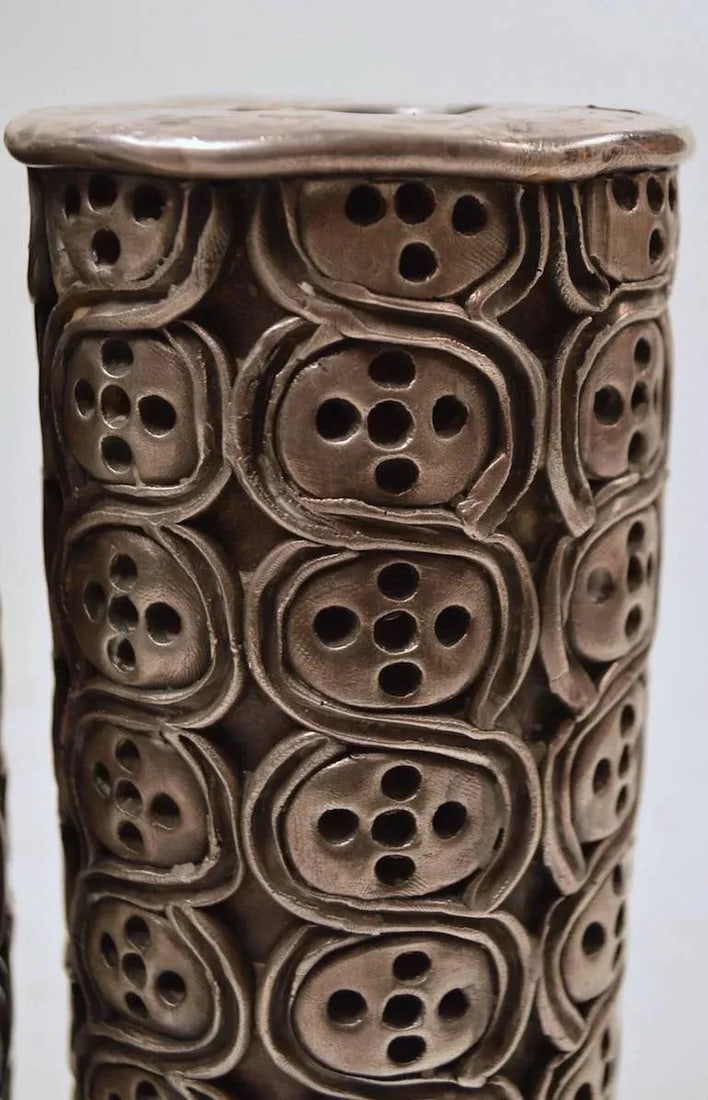 Antonio Pineda Silver Candlesticks - a Pair - 7